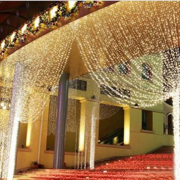 LED冰条窗帘灯，3*1米160灯公母接，户外节日装饰亮化工程首选