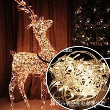 户外防水亮化工程LED彩灯串，30米300灯满天星闪灯公母接头