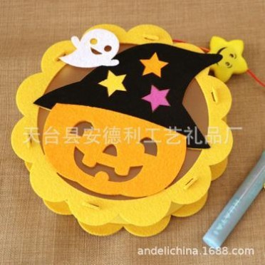 万圣节无纺布手工材料包制作指南：DIY南瓜灯笼与毛毡饰品