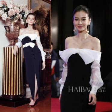 秋季新款一字领衬衫连衣裙 宴会晚礼服同款热销