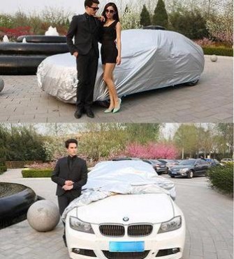 智能遥控自动车衣加厚植绒防水防晒车罩厂家直销