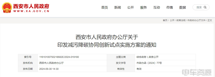 西安推进能源绿色转型｜交通运输减污降碳协同创新