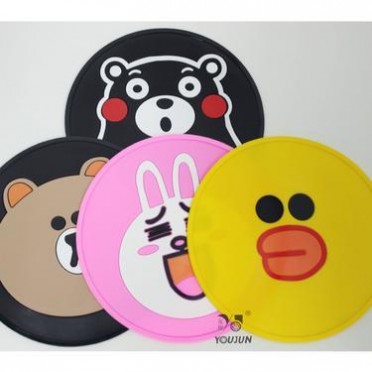 圆型卡通可爱熊本熊车载汽车防滑垫全攻略