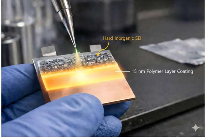 韩国科学技术院研发超薄聚合物层｜延长无阳极锂金属电池寿命