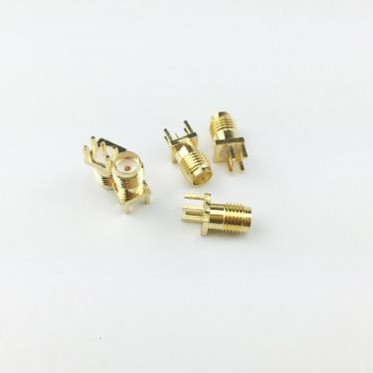 批发GPS天线座 GSM天线座 SMA母座偏脚四脚卡板式外螺内孔PCB板端