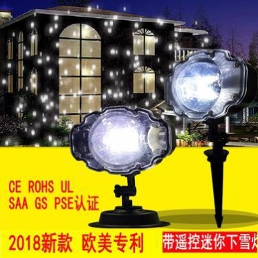led迷你圣诞节户外草坪**舞台酒吧射灯mini投影灯下雪灯