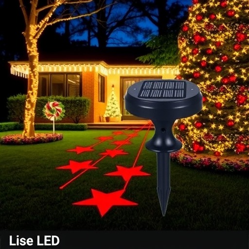 户外防水草坪灯 led太阳能红绿镭射**灯舞台灯圣诞庭院景观灯