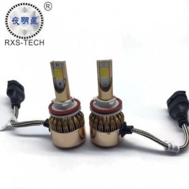 厂家-C6三色汽车LED大灯H1H7H4H11超亮远光近光前大灯灯泡12V