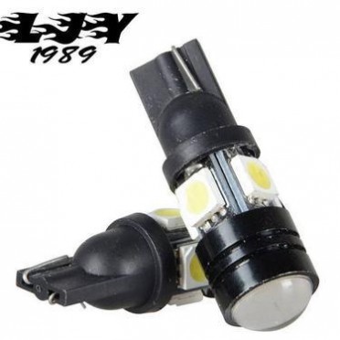 W5W 汽车led灯泡 T10 5050 4smd  1.5w 小黑锋示宽灯 T10 4 1