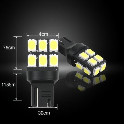 W5W 汽车led灯泡 T10 5050 4smd 1.5w 小黑锋示宽灯 T10 4 1