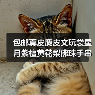 包邮真皮麂皮文玩袋星月紫檀黄花梨佛珠手串麂皮盘玩盘珠袋小号（图2）