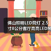 佛山照明LED筒灯 2.5寸8公分客厅高亮LED筒灯白玉银边天花灯孔灯（图1）