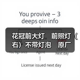 花冠前大灯　前照灯（右）不带灯泡　原厂 　2013款（图3）