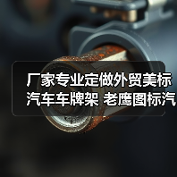 厂家专业定做外贸美标汽车车牌架 老鹰图标汽车牌铭牌架订制（图4）
