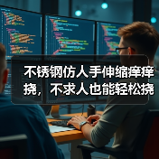 不锈钢仿人手伸缩痒痒挠，不求人也能轻松挠痒（图2）